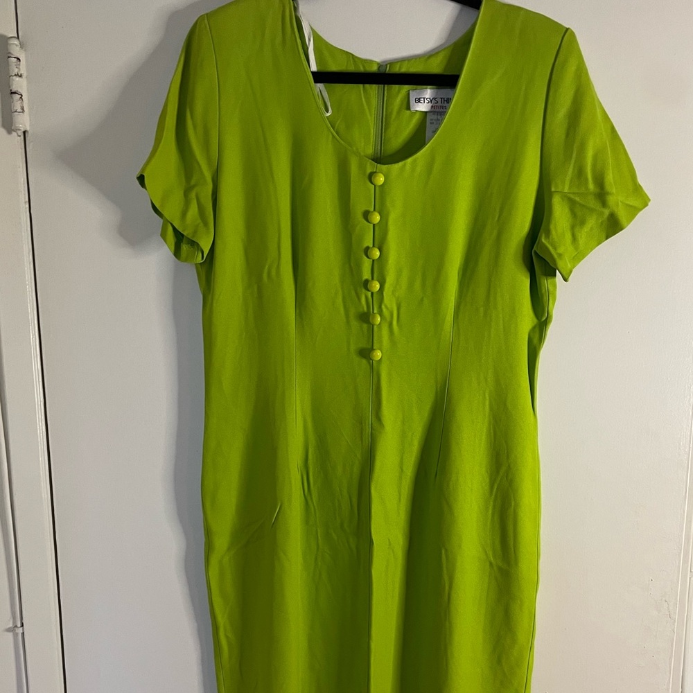 Lime Green Bodycon 80’s Cocktail Dress